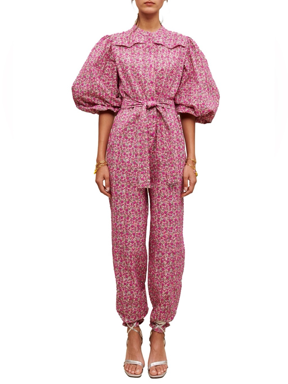 Make NWOT Pyad Floral Print Jumpsuit Sz 36, Small